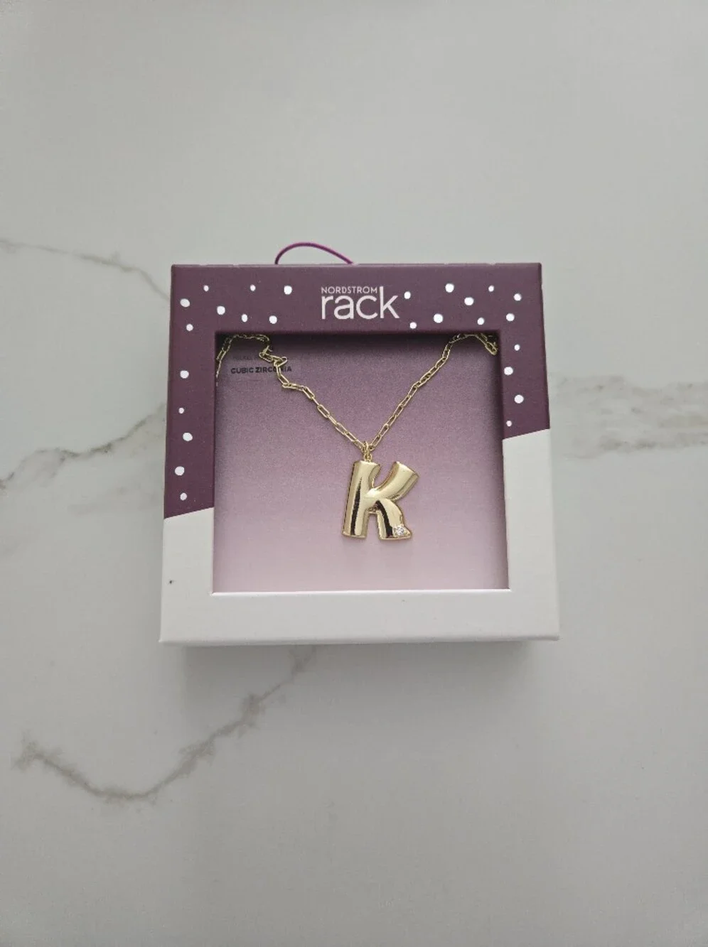 Nordstrom Kids Gold 'K' Initial Necklace
